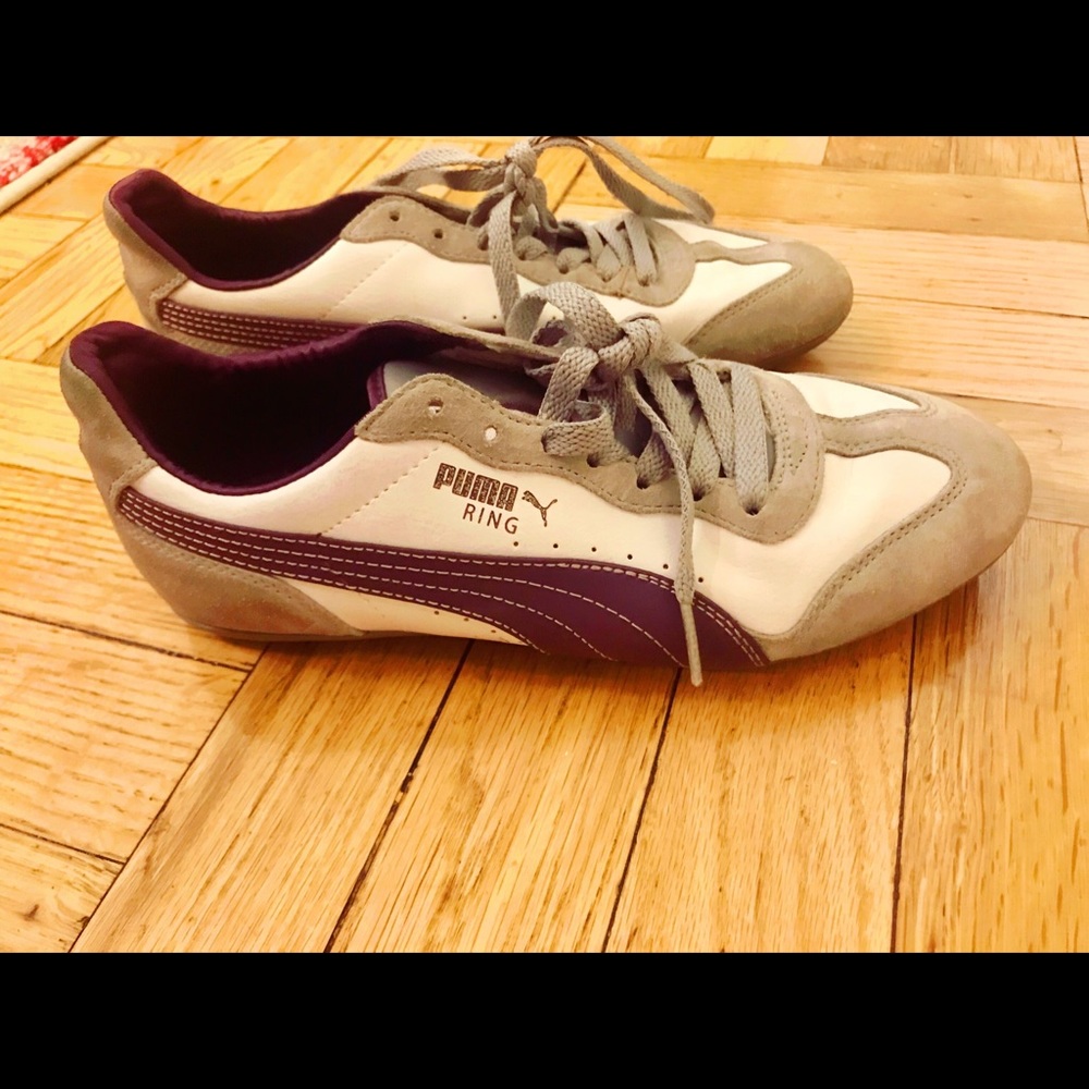 Classic grey, purple, and white pumas